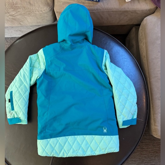 Spyder Girls Claire Jacket (10) Teal - Picture 11 of 13